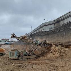 Shoring Works - Prestressed Anchor Construction