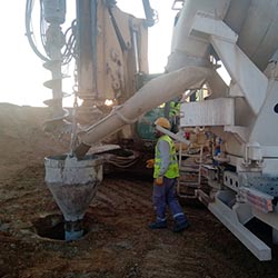 Soil Improvement Works - Bored Pile Works  Concrete Pouring